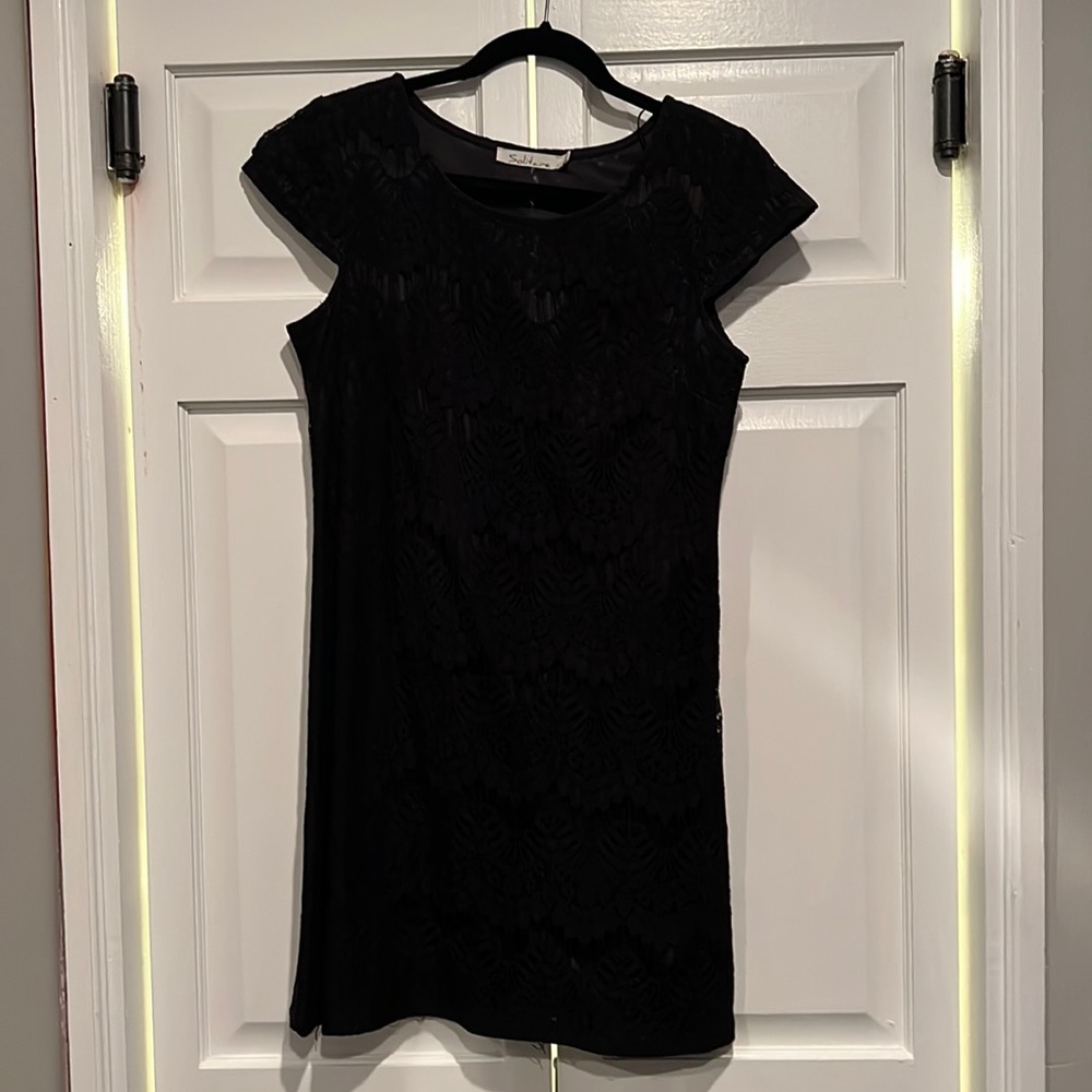 Black lace dress